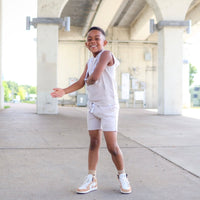 Summer Leisure Shorts- Sand - Posh Kiddos