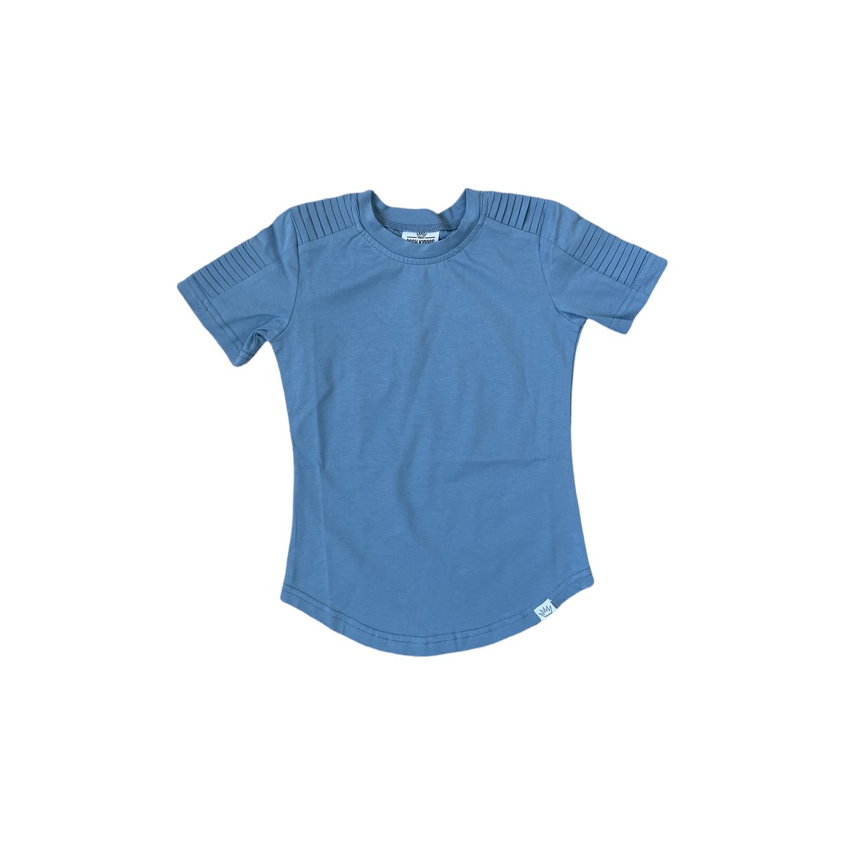 Short Sleeve Biker Shirt- Steel - Posh Kiddos