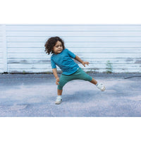 Short Sleeve Biker Shirt- Steel - Posh Kiddos