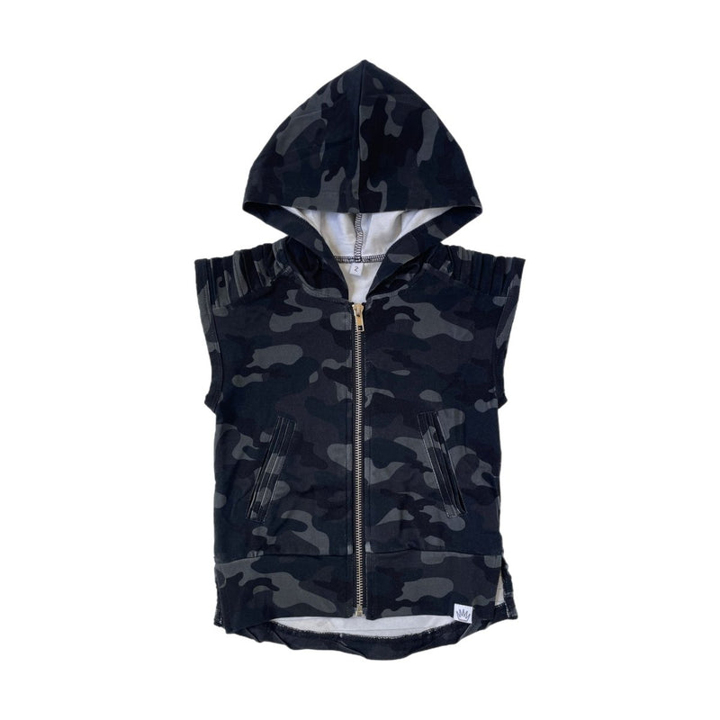 Sleeveless Hoodie - Midnight Camo - Posh Kiddos