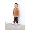 Long Sleeve Biker Shirt - Toasted Nut - Posh Kiddos