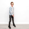 Lounge Ribbed Shirt - Cool Checks - Posh Kiddos