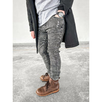 Denim Biker Jeans - Acid Wash - Posh Kiddos