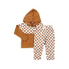 Elevated Bamboo Joggers - Caramel Checks - Posh Kiddos