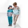 Elevated Hoodie - Teal Colorblock - Posh Kiddos