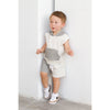 Summer Leisure Shorts- Colorblock Gray - Posh Kiddos