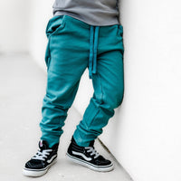 Elevated Joggers - Teal - Posh Kiddos