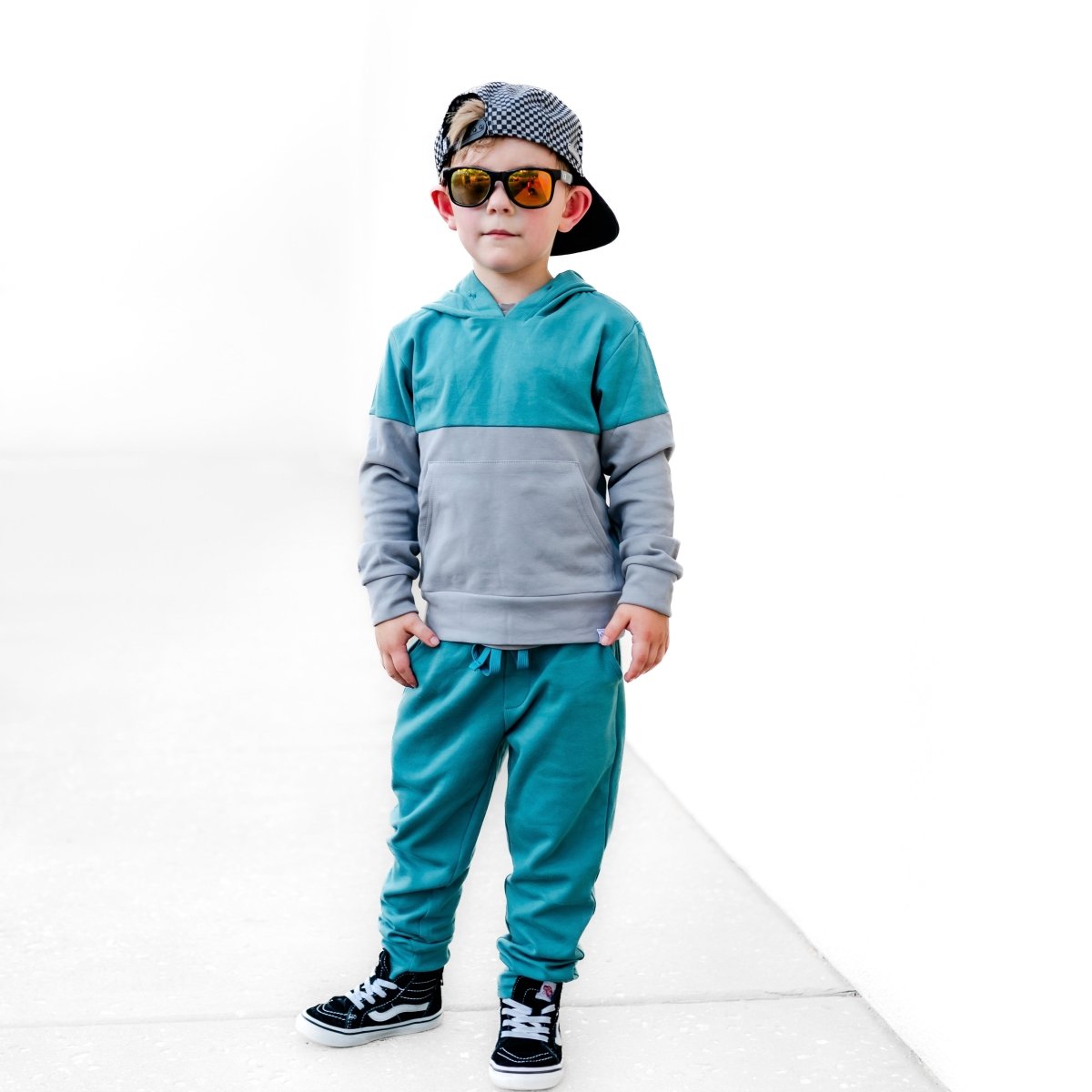 Elevated Joggers - Teal - Posh Kiddos