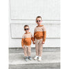 Elevated Bamboo Joggers - Caramel Checks - Posh Kiddos