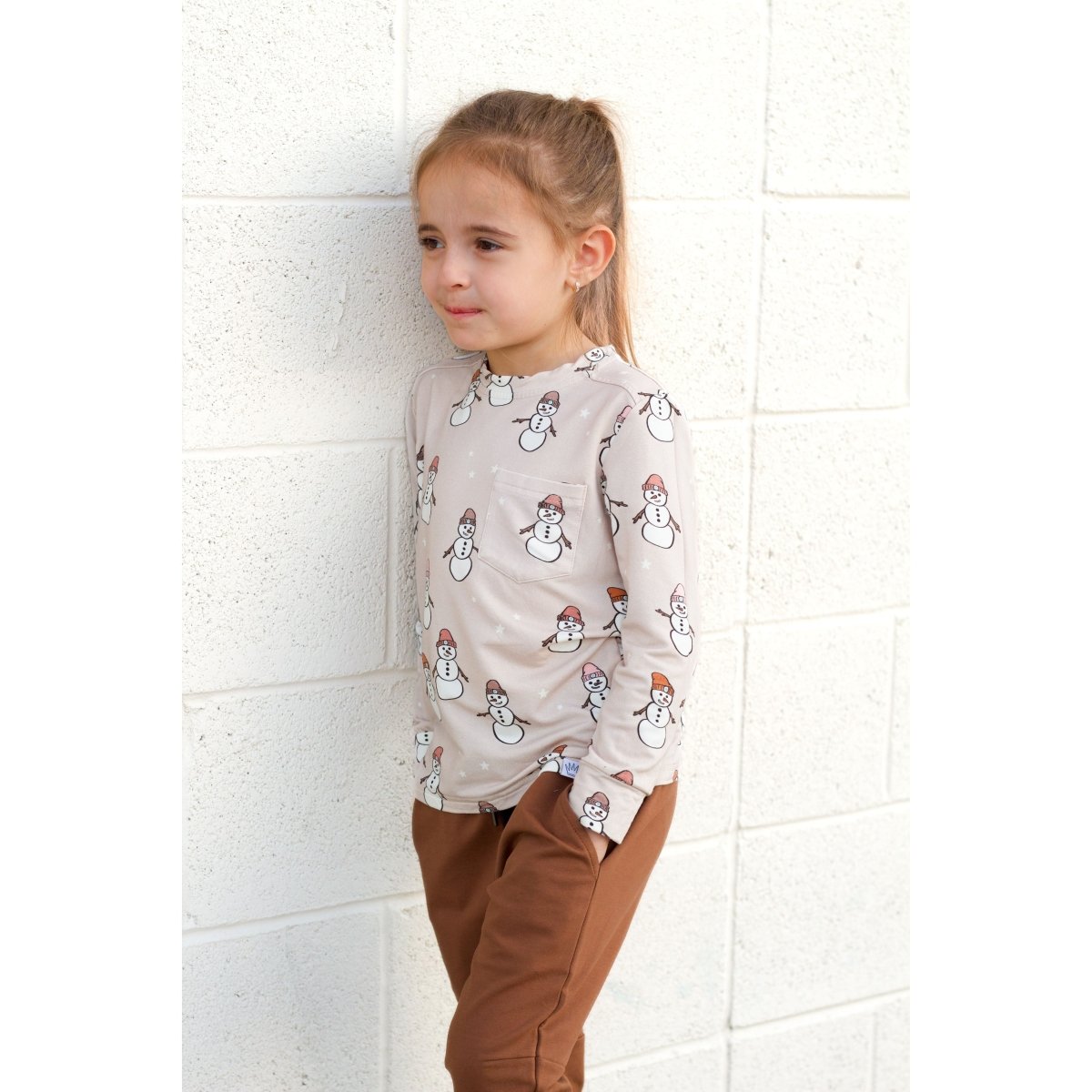 Lounge Bamboo Shirt - Snowman - Posh Kiddos