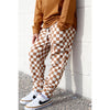 Elevated Bamboo Joggers - Caramel Checks - Posh Kiddos