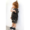 Summer Leisure Shorts- Black Acid Wash - Posh Kiddos