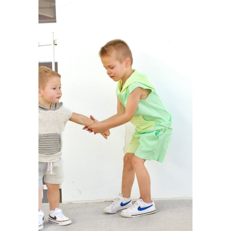 Summer Leisure Tank- Colorblock Mint - Posh Kiddos