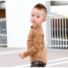 Long Sleeve Biker Shirt - Toasted Nut - Posh Kiddos