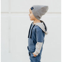 Lounge Hoodie- Smoky Blue - Posh Kiddos