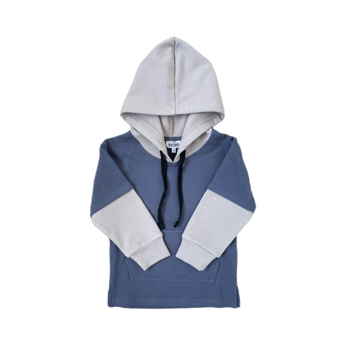 Lounge Hoodie- Smoky Blue - Posh Kiddos