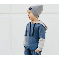 Lounge Hoodie- Smoky Blue - Posh Kiddos