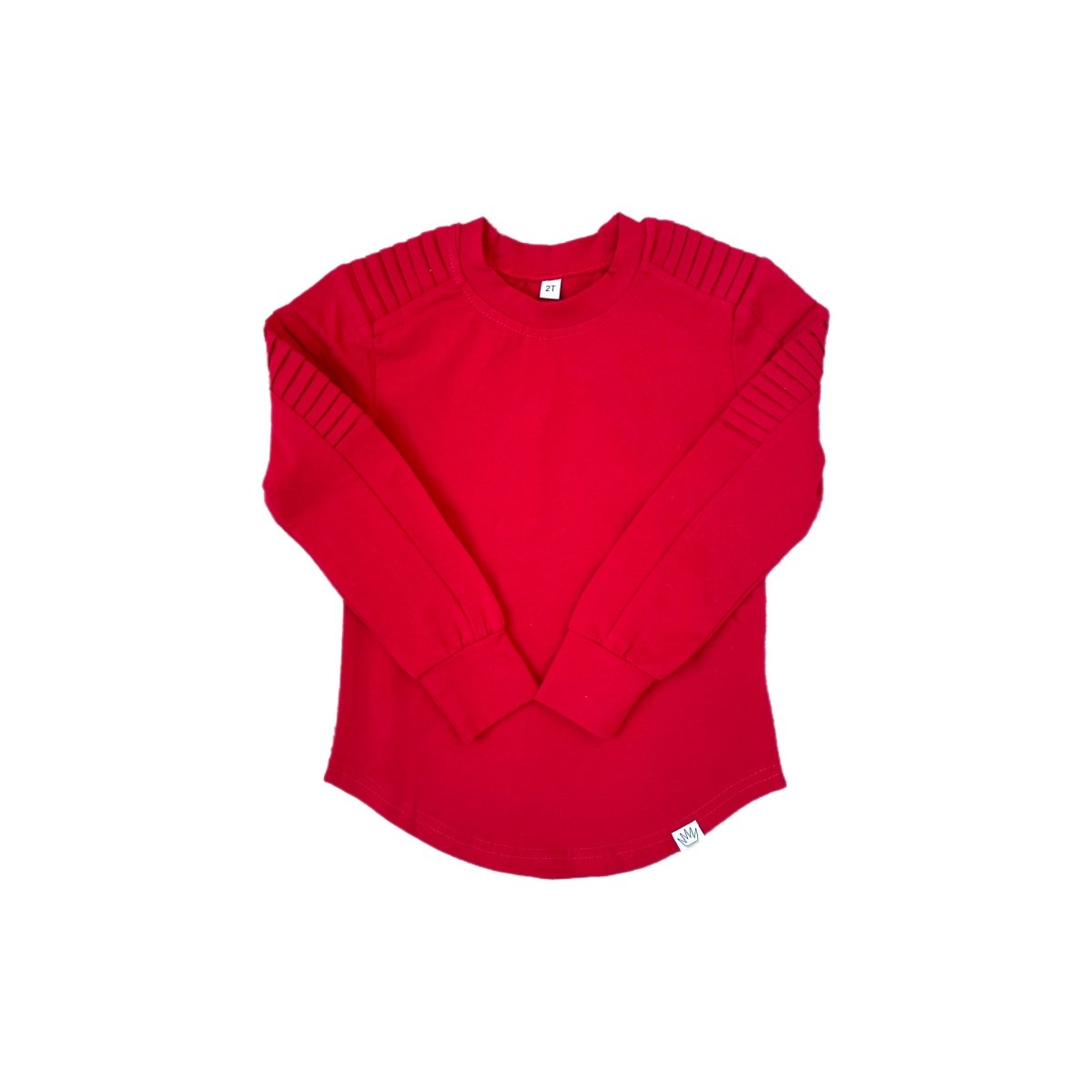 Long Sleeve Biker Shirt- Red - Posh Kiddos