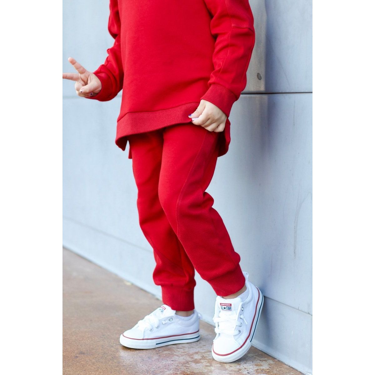 Relaxed Joggers- Red - Posh Kiddos