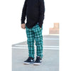 Lounge Joggers- Green Plaid - Posh Kiddos