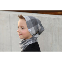 Gray Plaid Beanie - Posh Kiddos