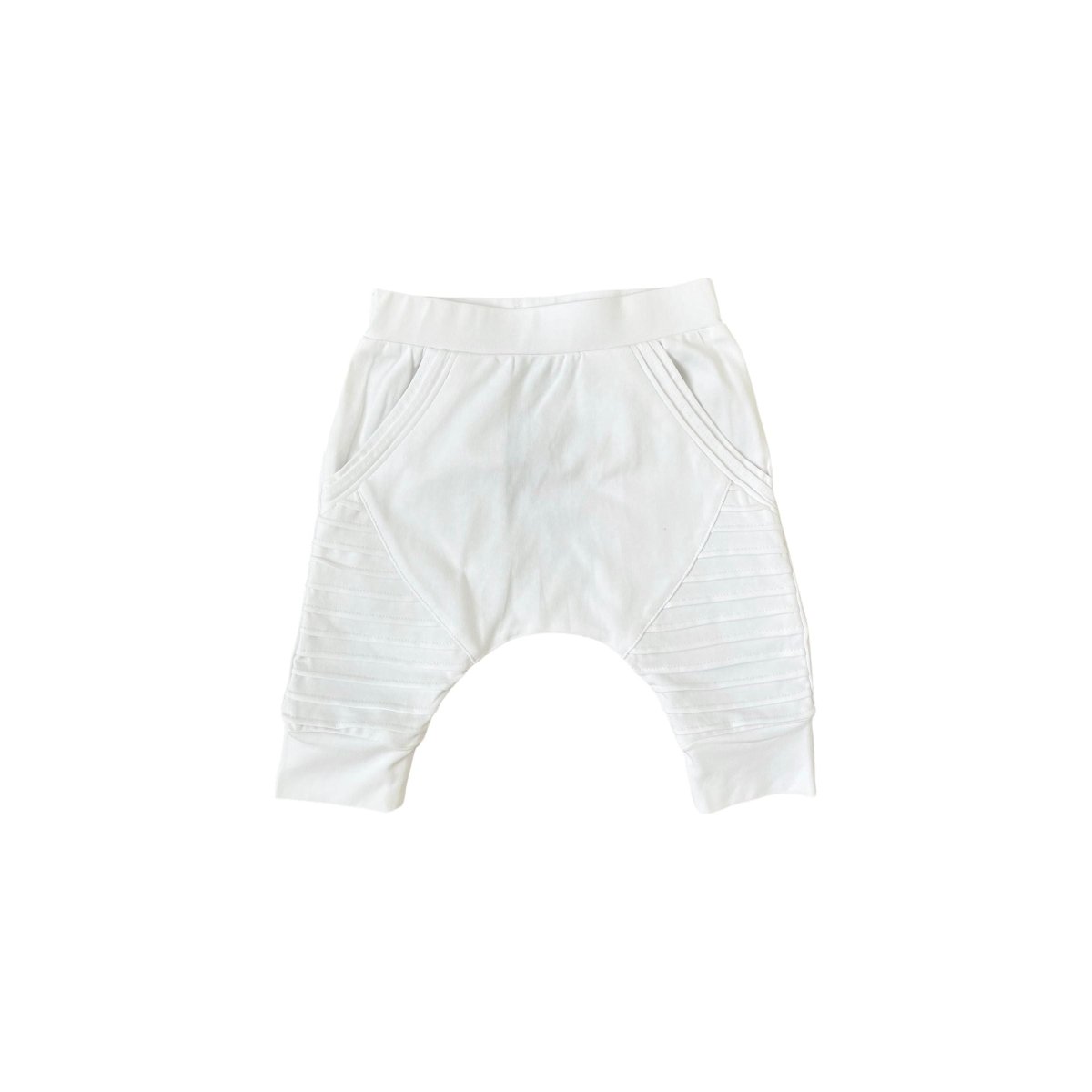 Biker Shorts- White - Posh Kiddos
