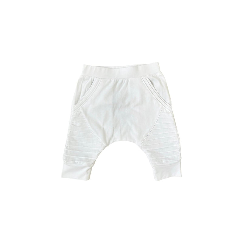 Biker Shorts- White - Posh Kiddos