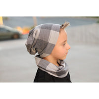 Gray Plaid Beanie - Posh Kiddos