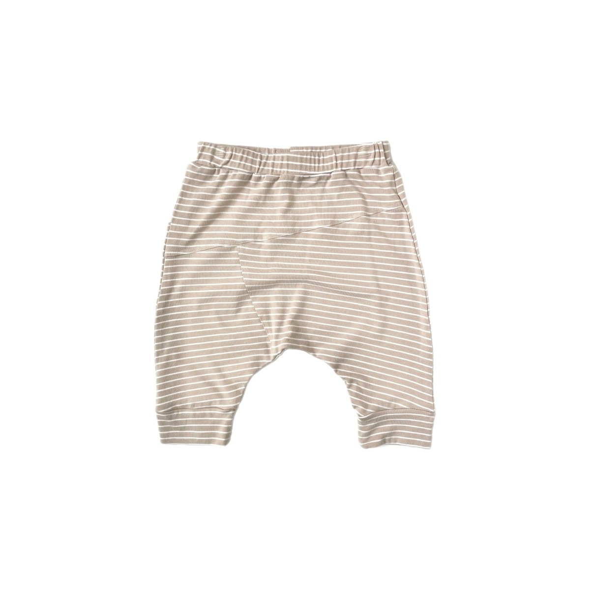 Harem Shorts- Biscotti Stripe - Posh Kiddos
